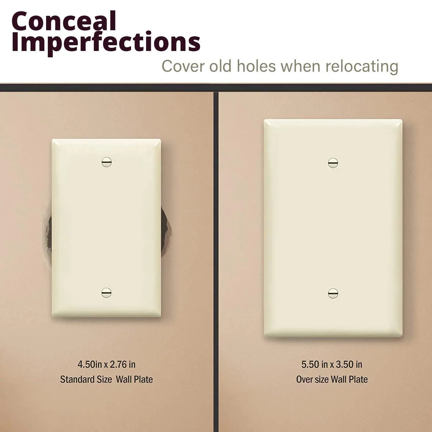 1-Gang Blank Wall Plate Gray