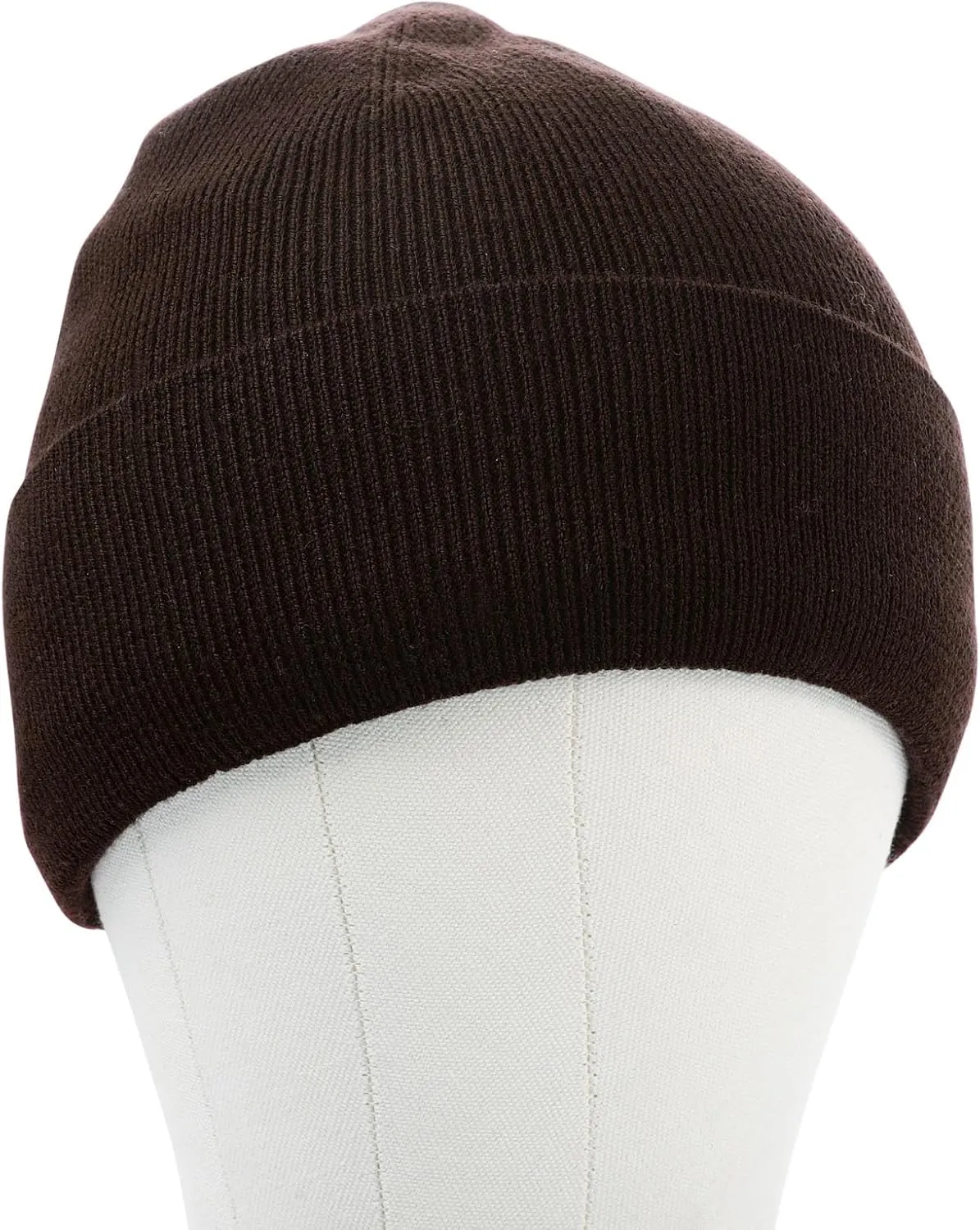 100% Merino Wool Beanie Hat for Women, Fleece Lined Pure Wool Ribbed Knit Warm Winter Cuffed Cap