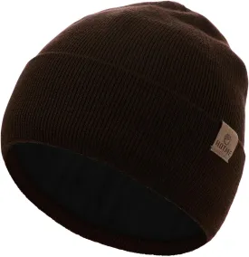 100% Merino Wool Beanie Hat for Women, Fleece Lined Pure Wool Ribbed Knit Warm Winter Cuffed Cap