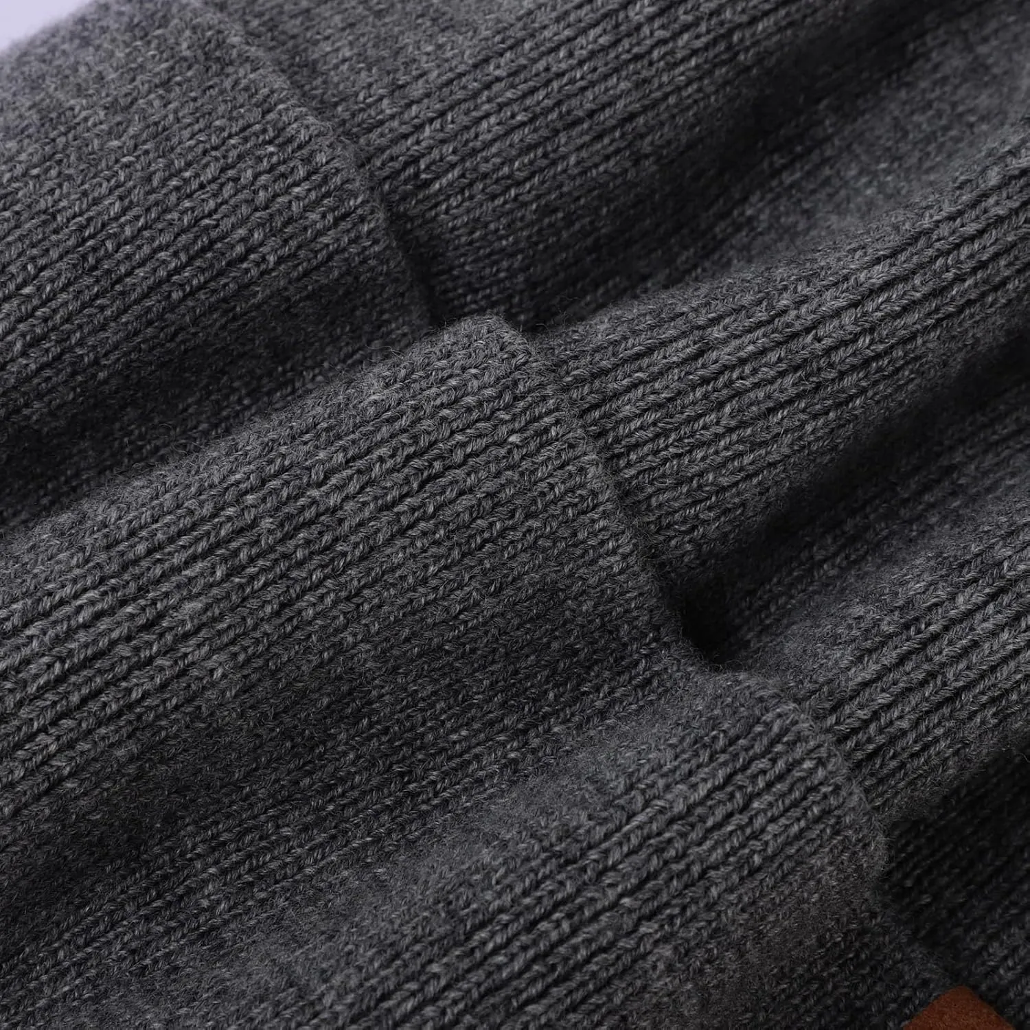 100% Merino Wool Beanie Hat for Women, Fleece Lined Pure Wool Ribbed Knit Warm Winter Cuffed Cap