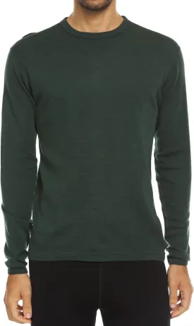 100% Merino Wool - Men's Long Sleeve Crew Shirt - Thermal Base Layer