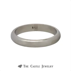 14k White Gold 3mm Polished Wedding Band