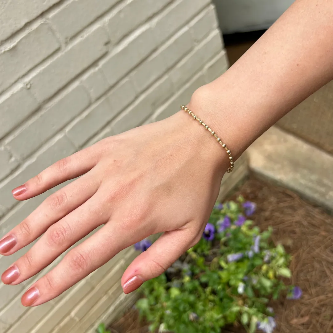 3mm Color Crush Harbor Gold Filled Waterproof Bracelet 6.5"-7"