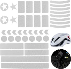 42Pcs Reflective Stickers, Reflective Helmet Bicycle Stickers, Driveway Reflectors, BikeReflective Tape, NightSafety Stickers for Bicycle, Motorcycle, Wheelchairs, Scooter