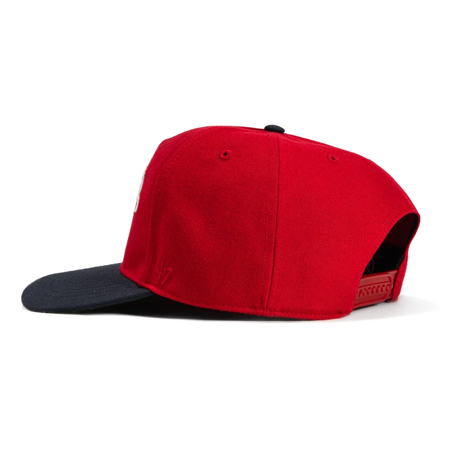 47 Brand Hitch Texas Rangers 2023 World Series Patch Snapback Script Hat - Red, Navy