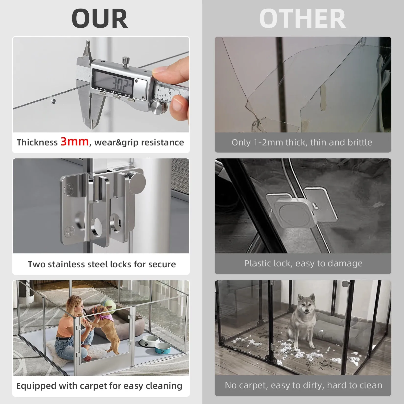 Acrylic Dog Whelping Playpen – Modern Design Meets Functionality