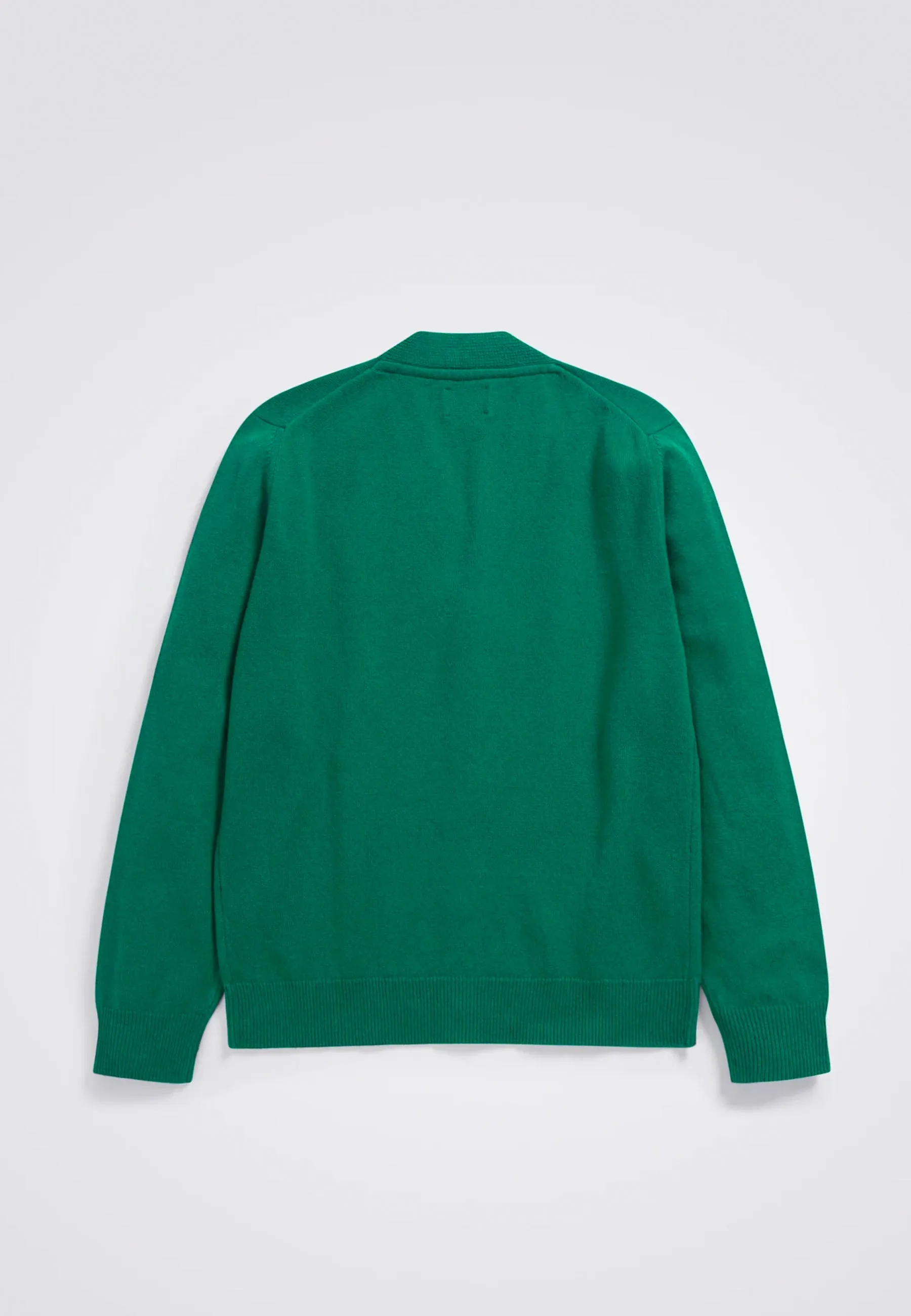 Adam Lambswool Cardigan - Bottle Green