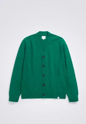 Adam Lambswool Cardigan - Bottle Green