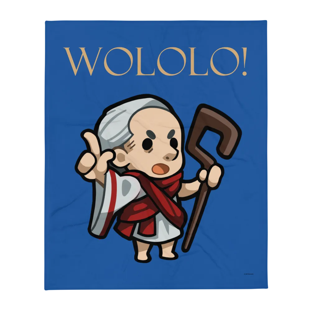 Age of Empires Chibi Wololo! Priest Throw Blanket