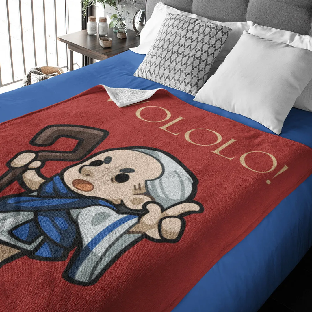 Age of Empires Chibi Wololo! Priest Throw Blanket