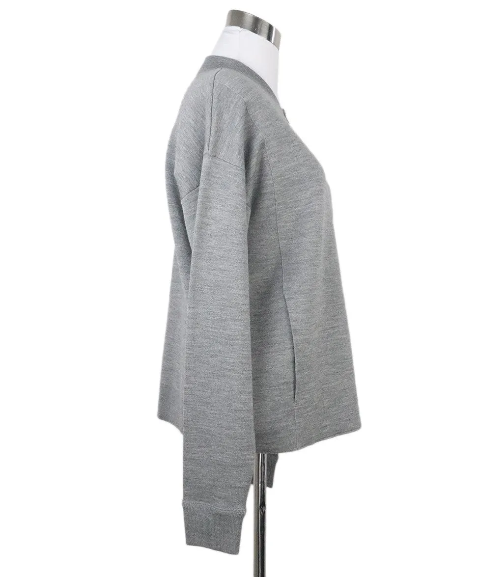 Alexander Wang Grey Wool Cardigan sz 4
