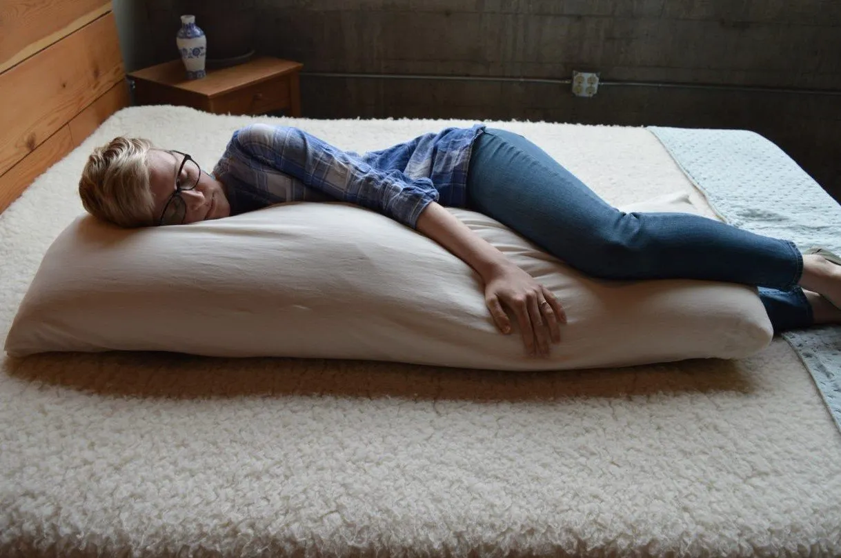 All-Natural Wool-Filled Body Pillow - Clearance