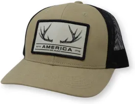America We Hunt Patch Snapback Hat, Adjustable Mesh Baseball Cap, Embroidered Trucker Hat, Unisex, One Size
