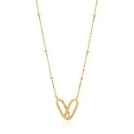 Ania Haie Beaded Chain Link Necklace - Gold