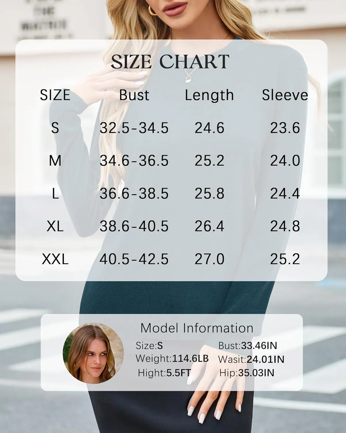 Arach&Cloz Women's Wool Blend Classic Crew Neck Casual Fall Sweaters