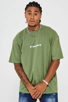 Bartley Oversized Cotton T-Shirt - Khaki