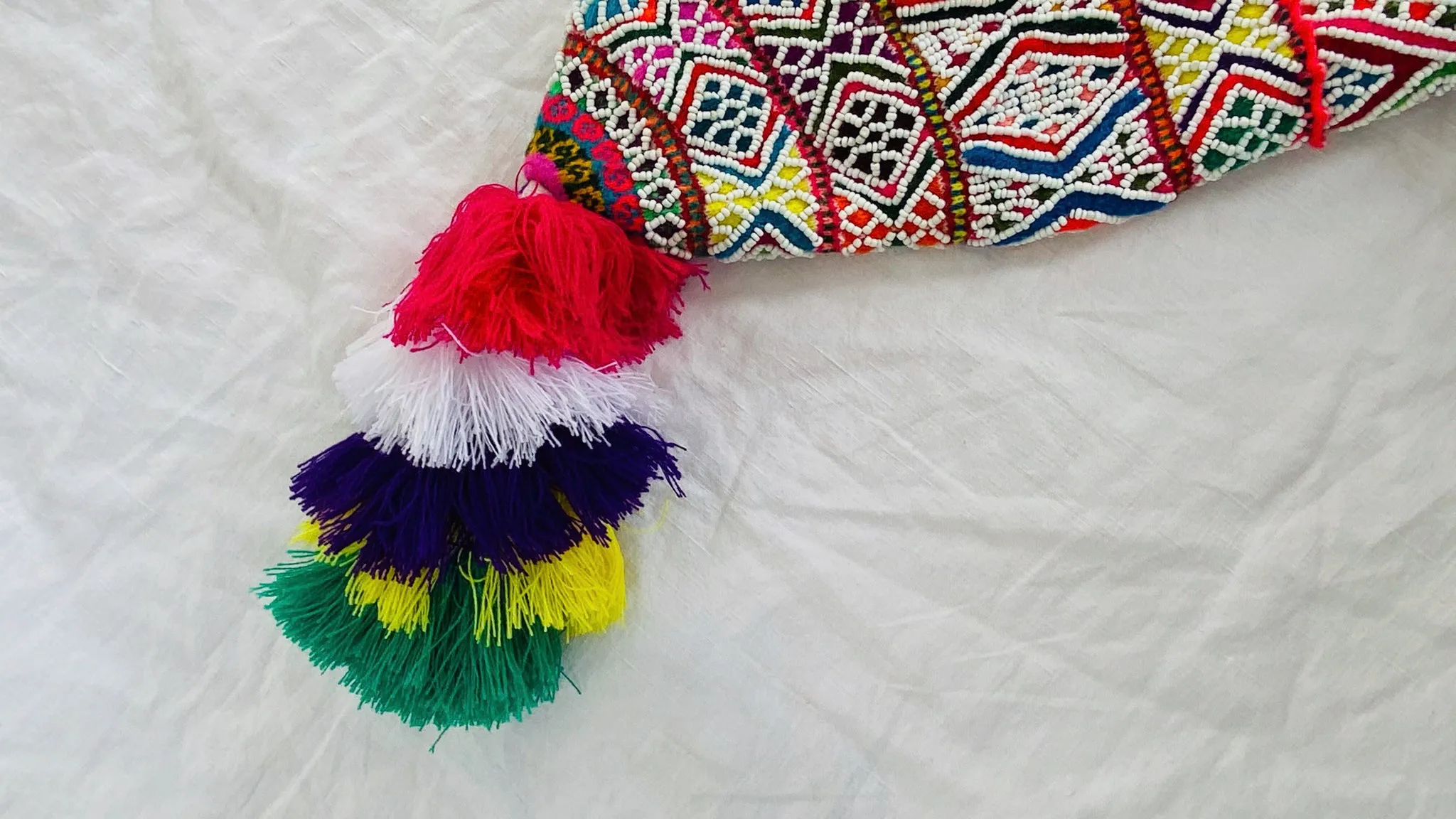 Beaded Shaman Ch'ullo Hat. Peru. Winter Hat. Chullo. 0207