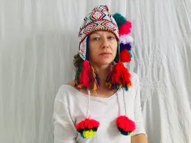Beaded Shaman Ch'ullo Hat. Peru. Winter Hat. Chullo