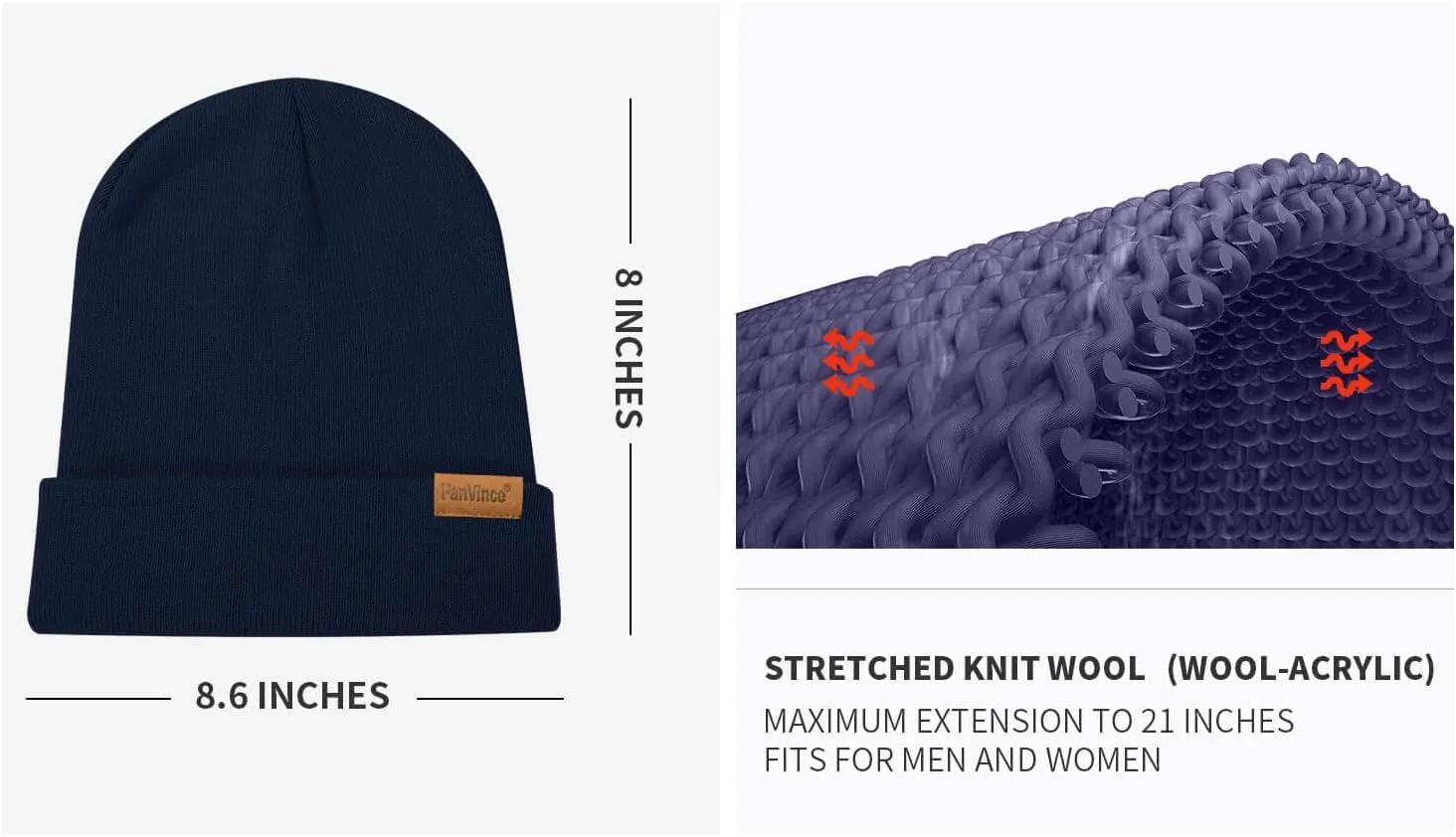 Beanie for Men Winter Thermal Cuffed Knit Hat Warm Gifts Womens Beanies