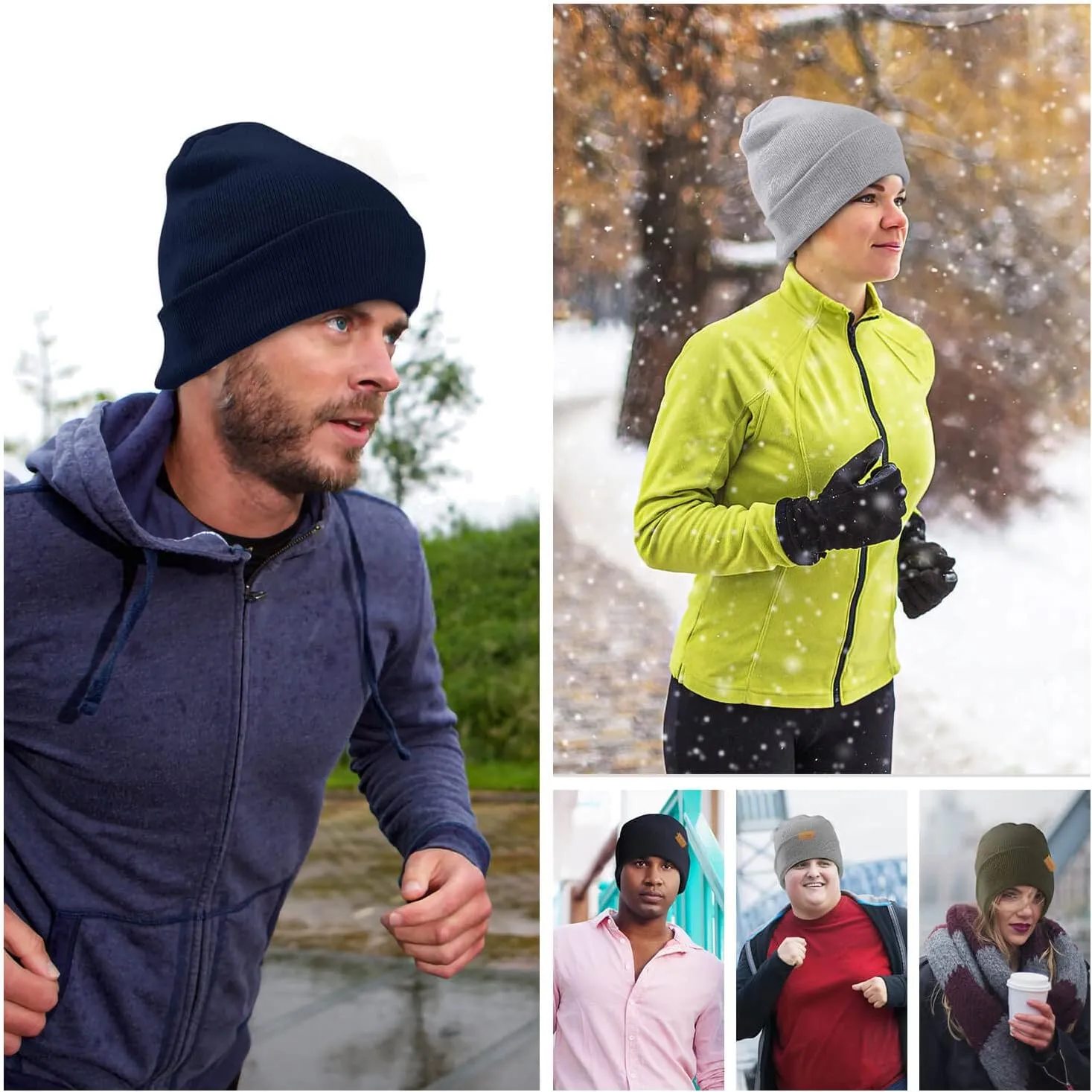 Beanie for Men Winter Thermal Cuffed Knit Hat Warm Gifts Womens Beanies