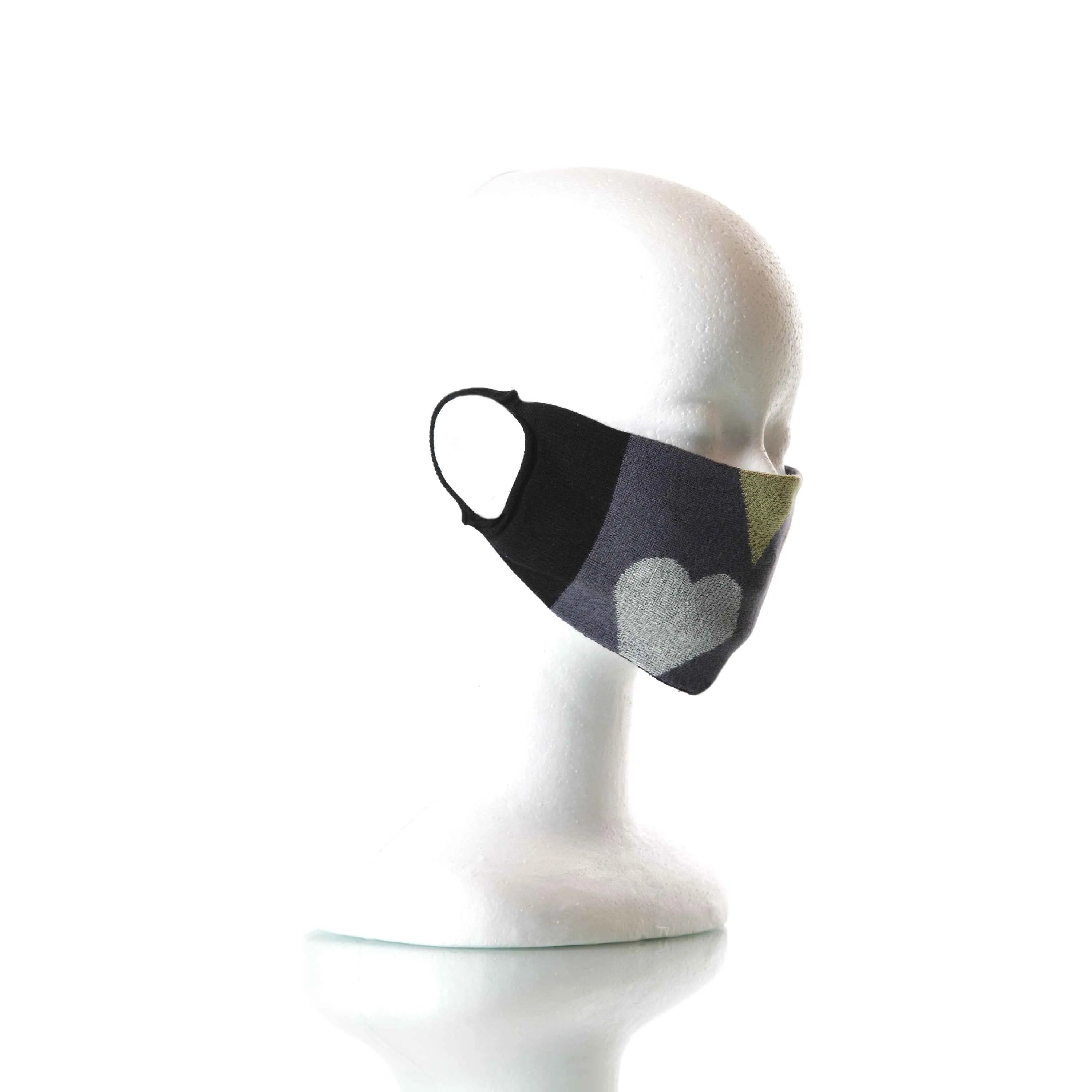 Black/Gray Big Love Mask