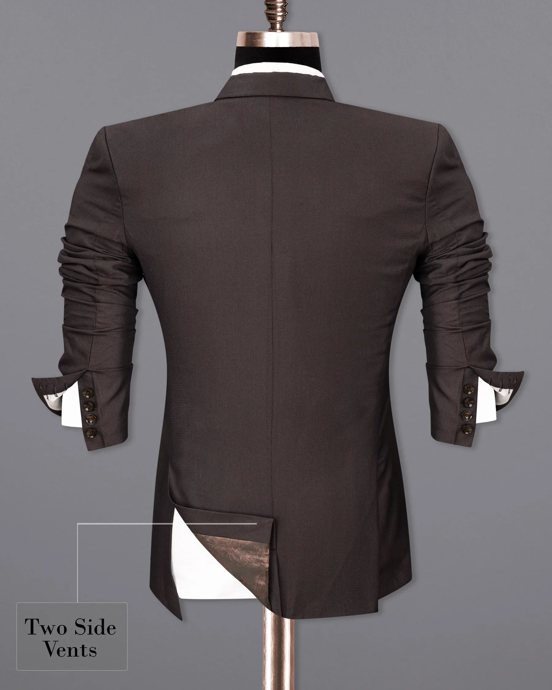 Bleached Cedar Brown Double Breasted Blazer