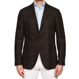 BOGLIOLI Milano "K.Jacket" Brown Plaid Wool-Cashmere Unlined Jacket EU 50 NEW US 40