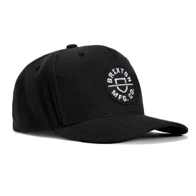 Brixton Crest C MP Snapback Hat - Black