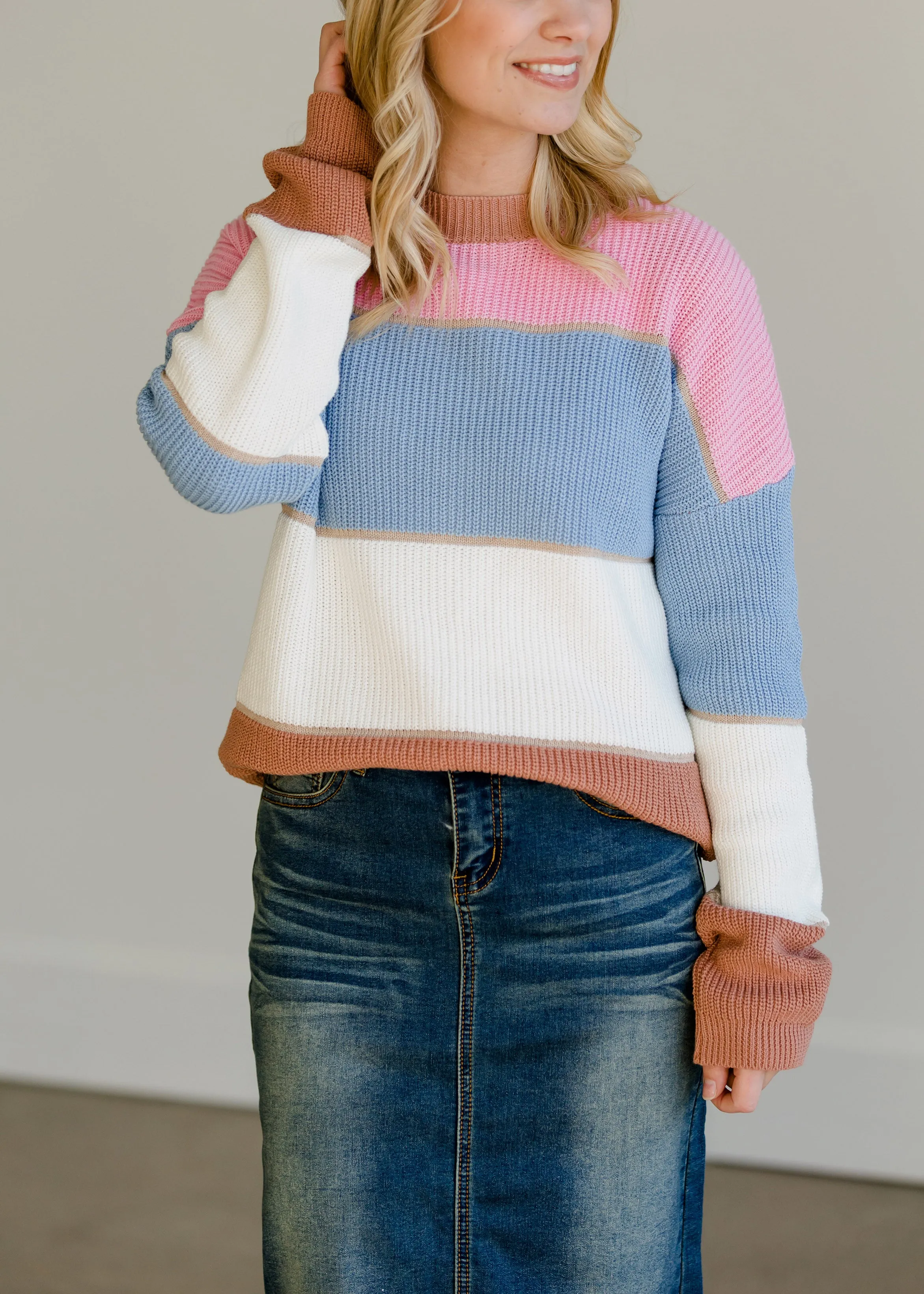 Broad Striped Crew Sweater - FINAL SALE