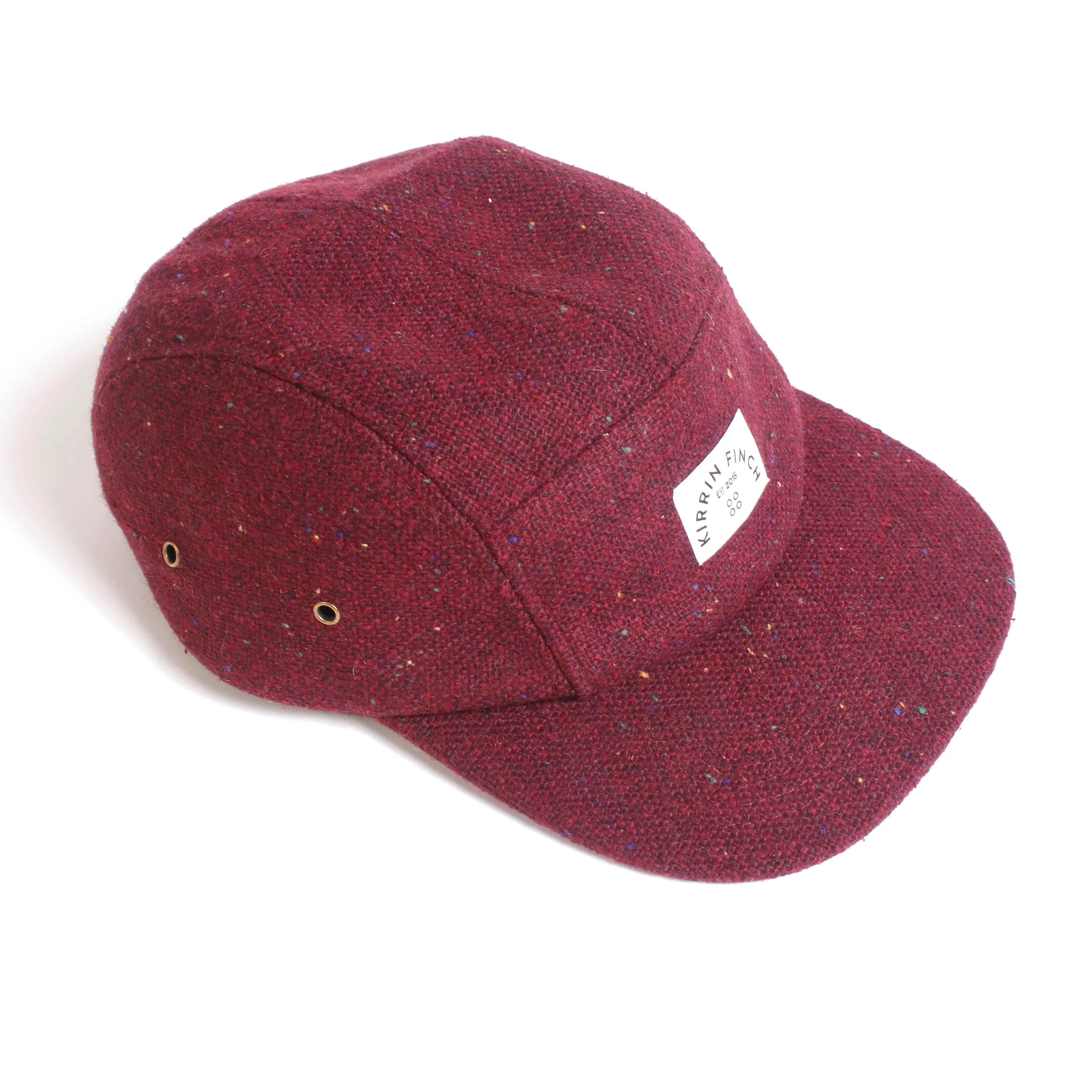 Burgundy Wool 5 Panel Hat