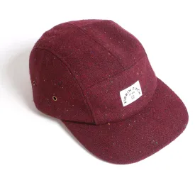 Burgundy Wool 5 Panel Hat