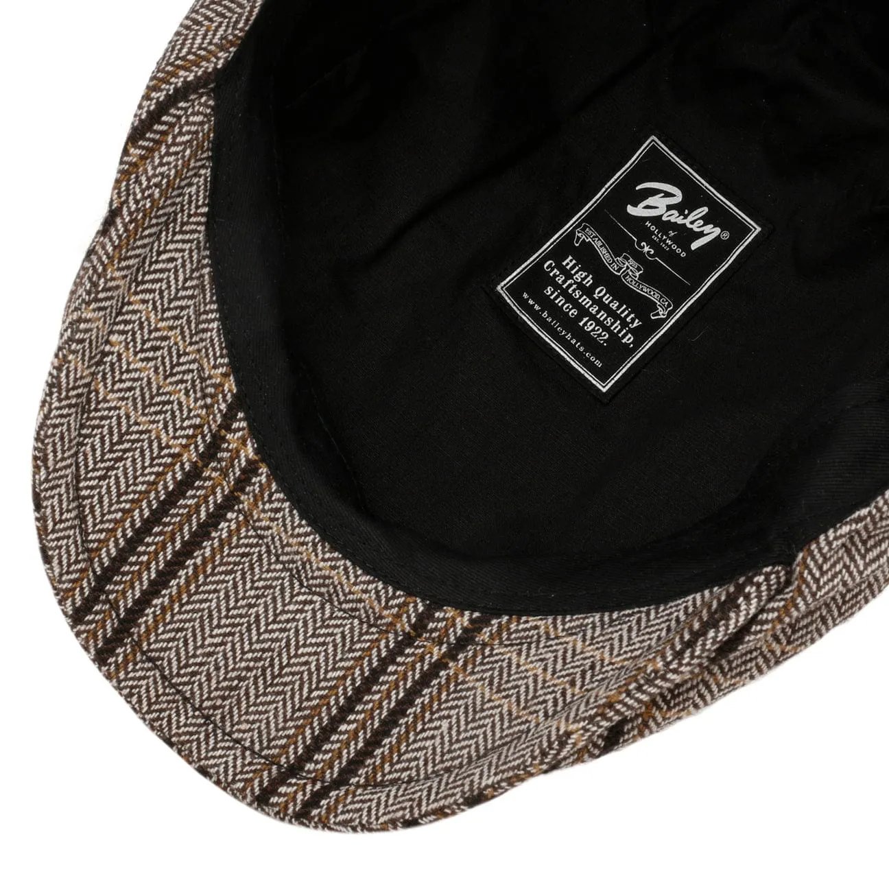 Byram Check Flat Cap by Bailey 1922