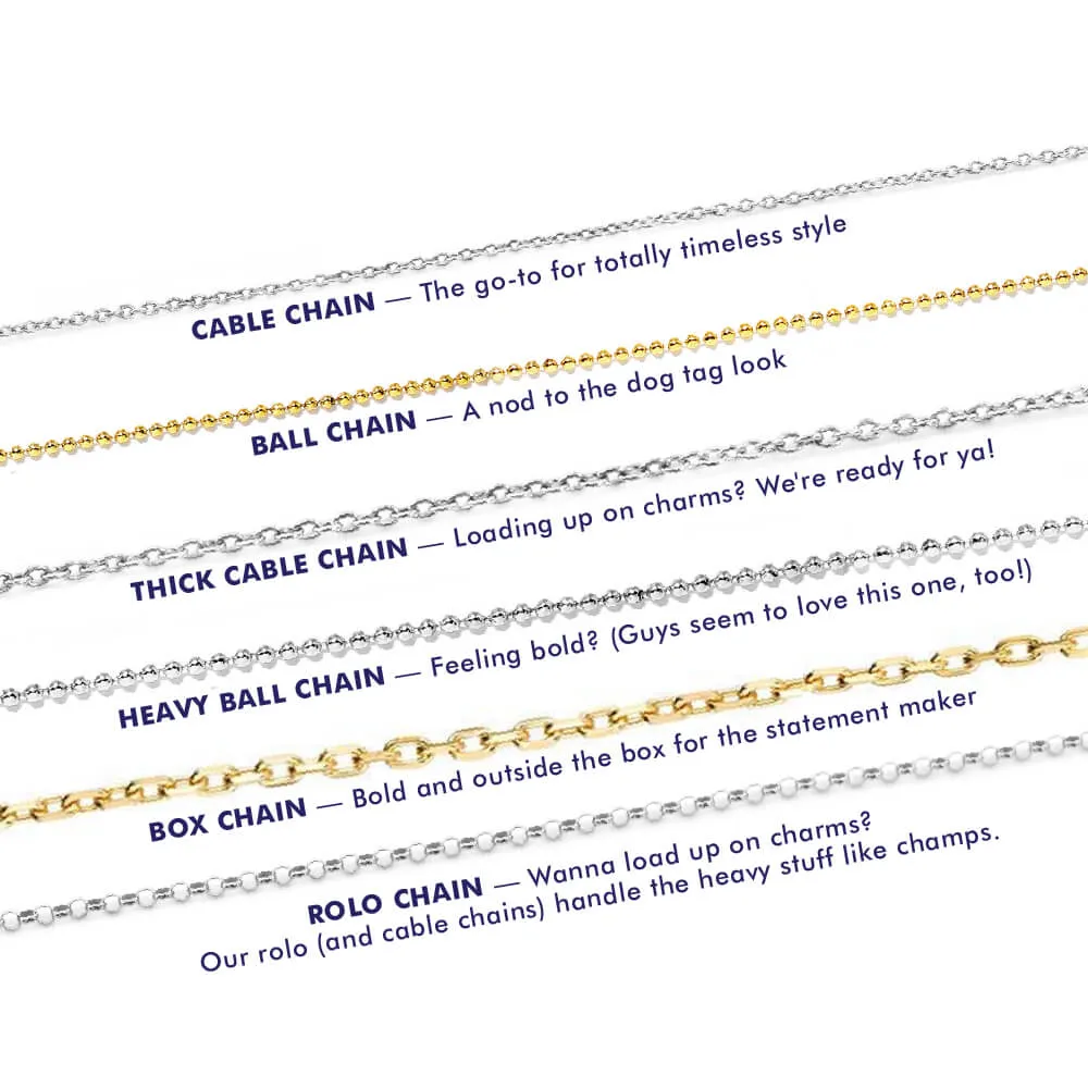 Cable Chains, Thick Gold