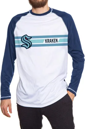 Calhoun Mens Officially Licensed NHL Striped Long Sleeve Rashguard