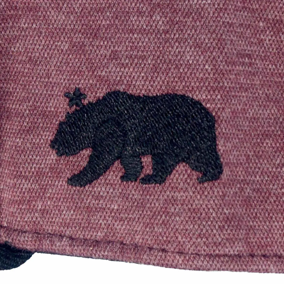 CALI Strong Classic Flat Bill Snapback Wine Heather Black