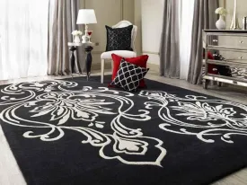 Calipatria 8x11 Transitional Black Area Rug Carpet for Living Room Bedroom or Kitchen (8' x 11')