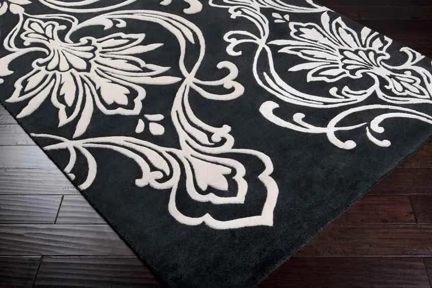 Calipatria 8x11 Transitional Black Area Rug Carpet for Living Room Bedroom or Kitchen (8' x 11')