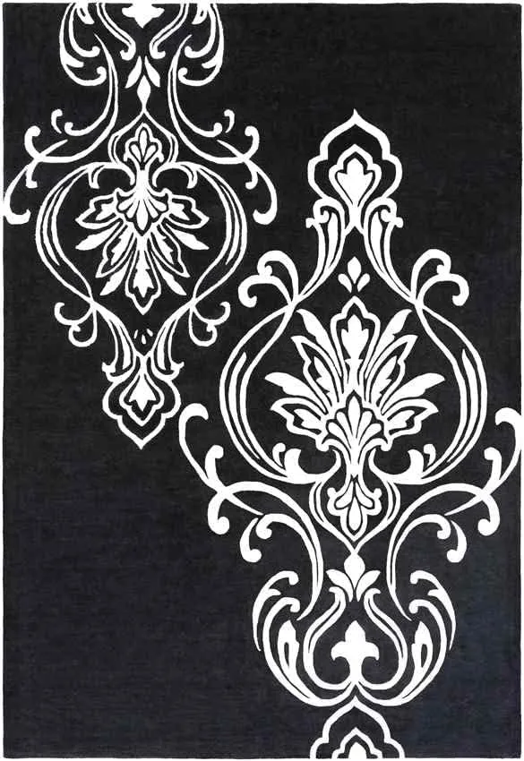 Calipatria 8x11 Transitional Black Area Rug Carpet for Living Room Bedroom or Kitchen (8' x 11')