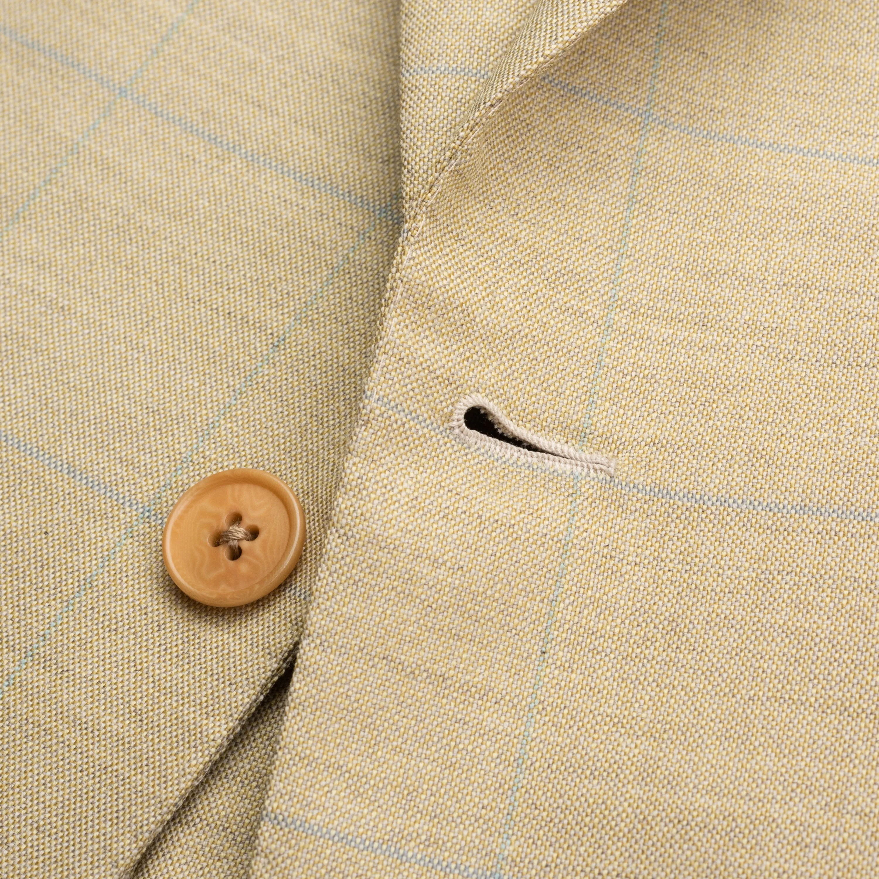CASTANGIA Tan Windowpane Australian Merino Wool Super 100's Jacket 48 NEW 38