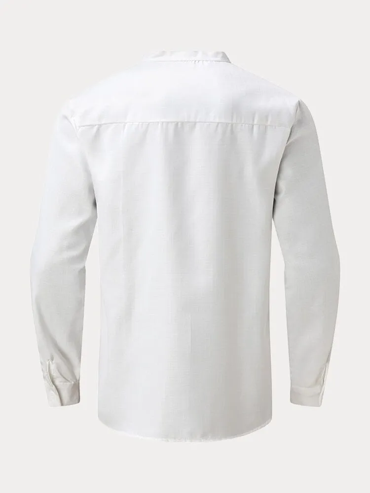 Casual Round Neck Printed Long Sleeve Shirt