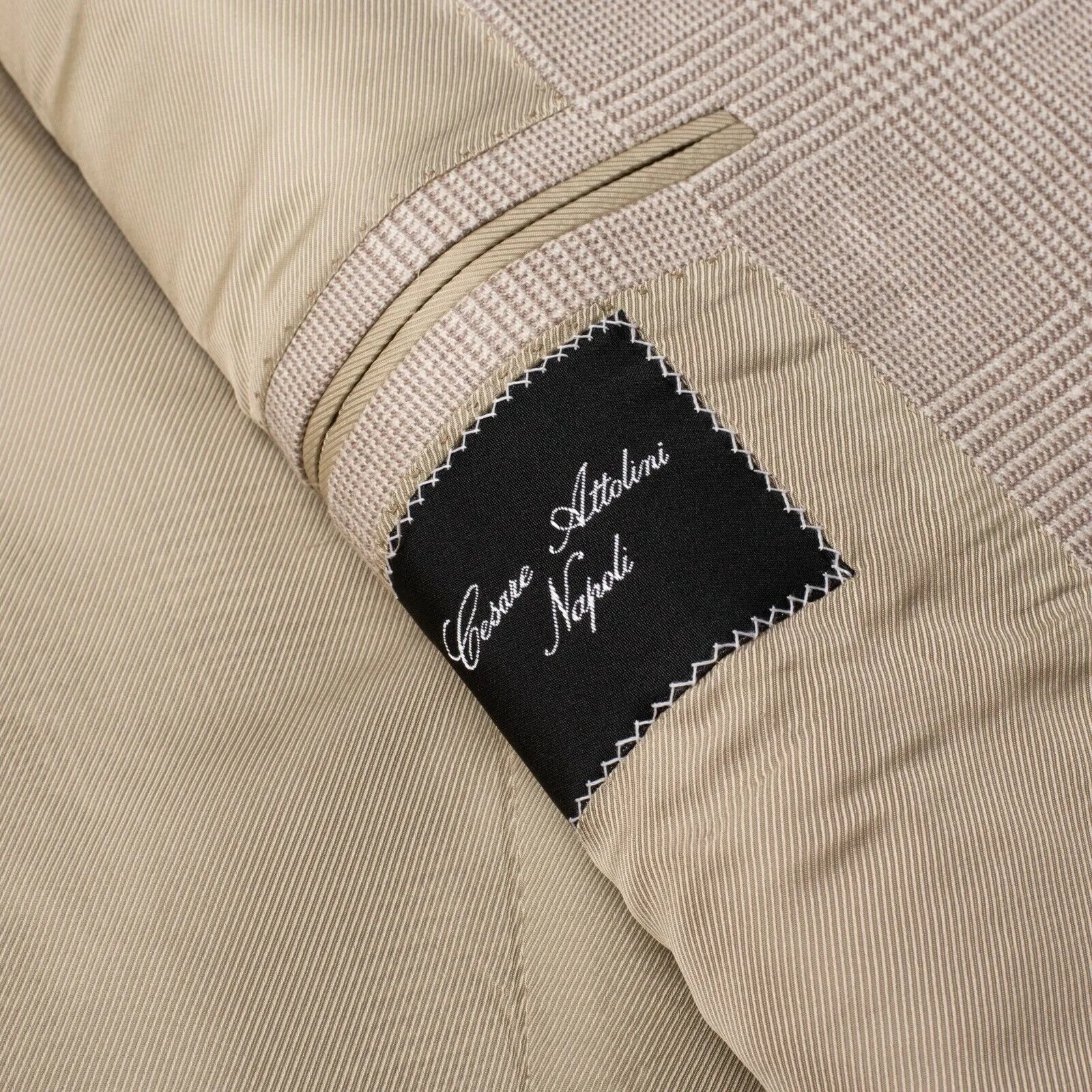 Cesare ATTOLINI Handmade Glen Plaid Silk-Wool Super 150's Jacket 58 NEW US 48