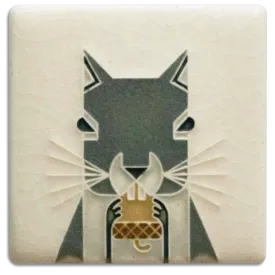 Charley Harper 3x3 Squirrel Art Tile