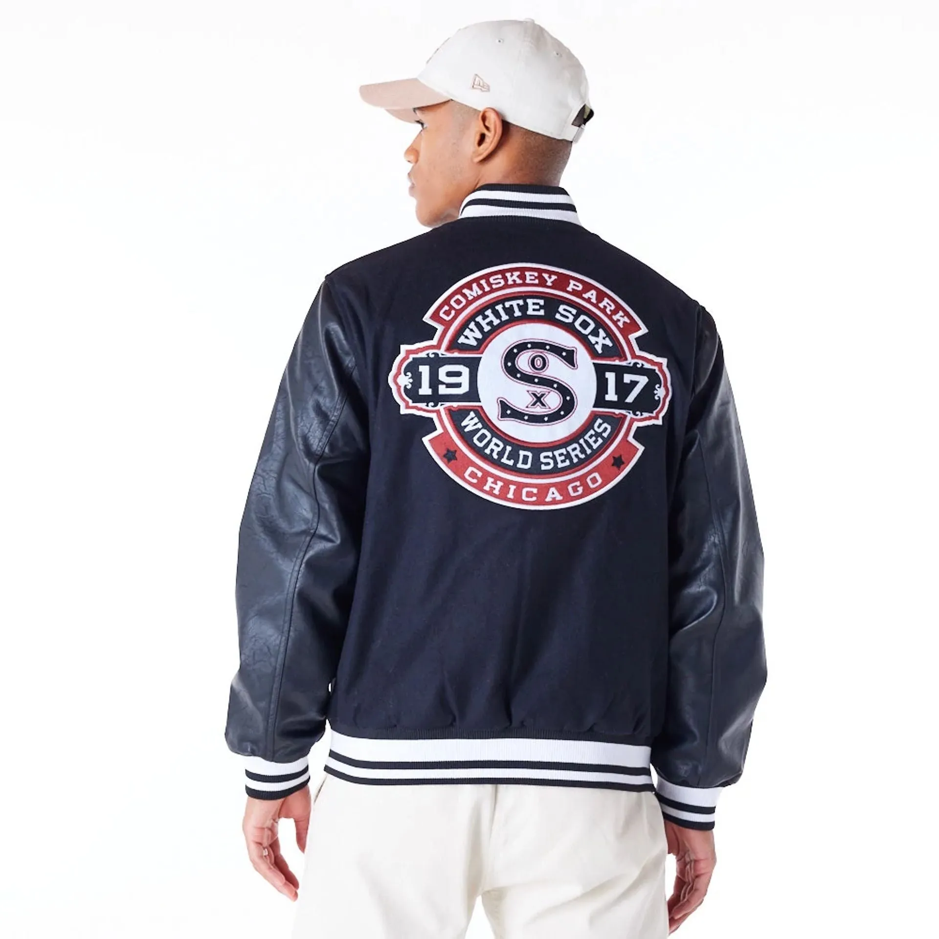 Chicago White Sox MLB Patch Black Varsity Jacket