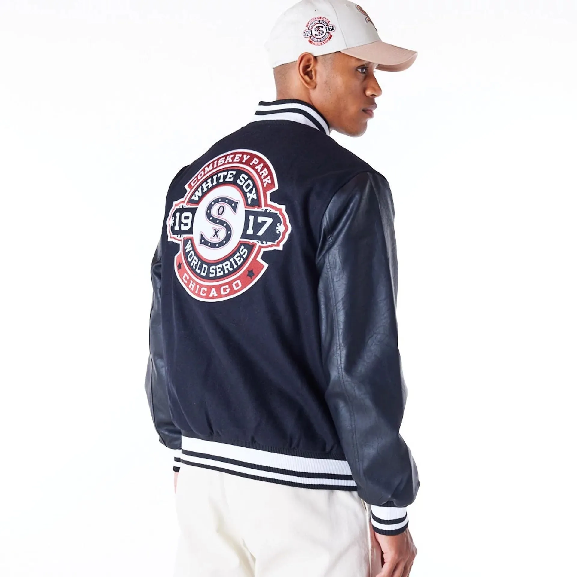 Chicago White Sox MLB Patch Black Varsity Jacket