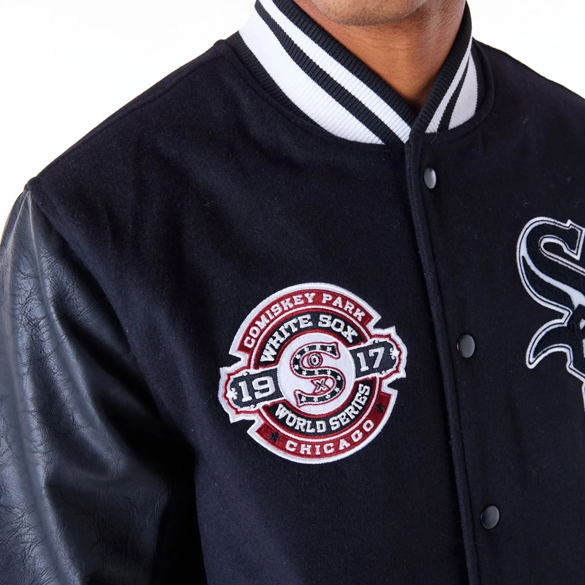 Chicago White Sox MLB Patch Black Varsity Jacket