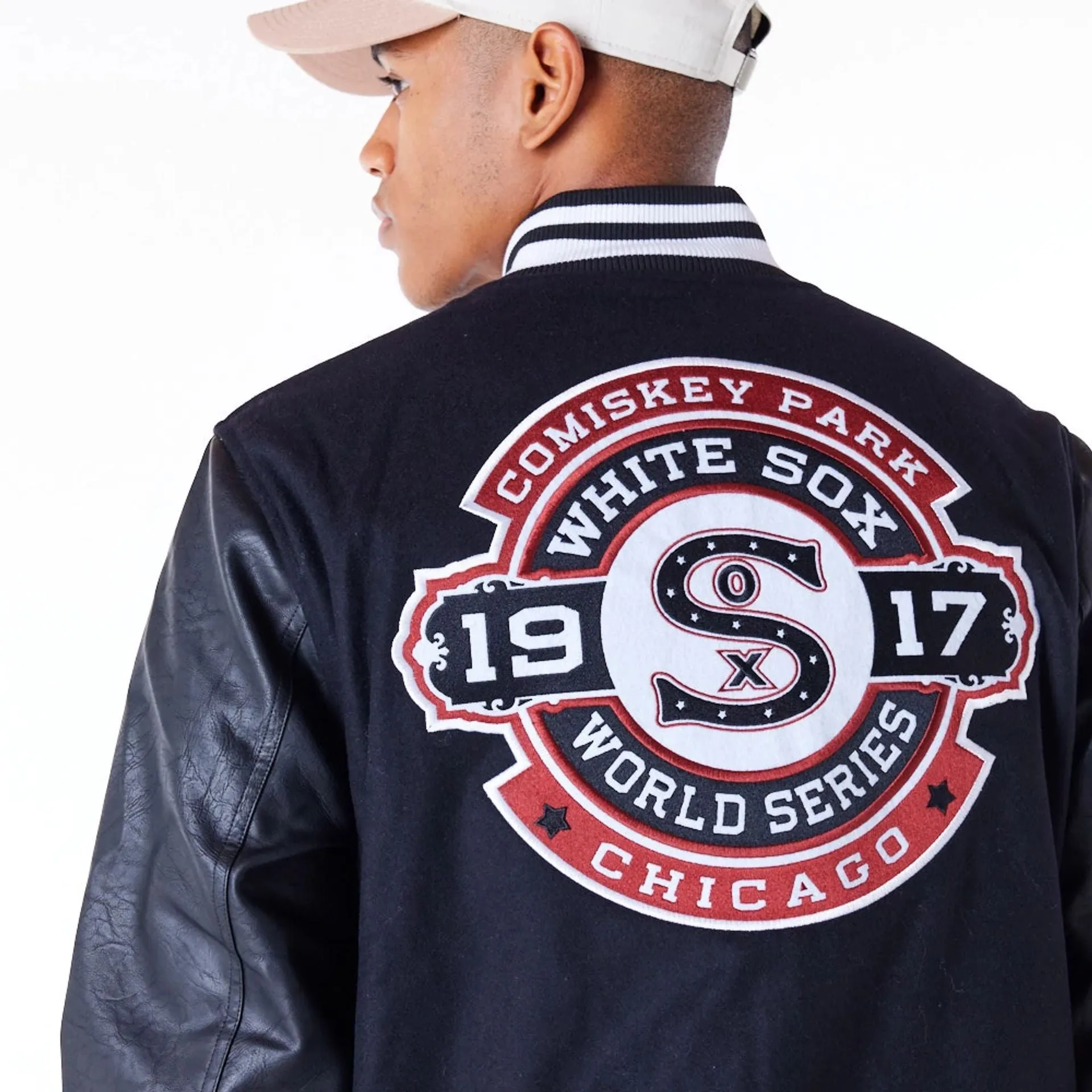 Chicago White Sox MLB Patch Black Varsity Jacket