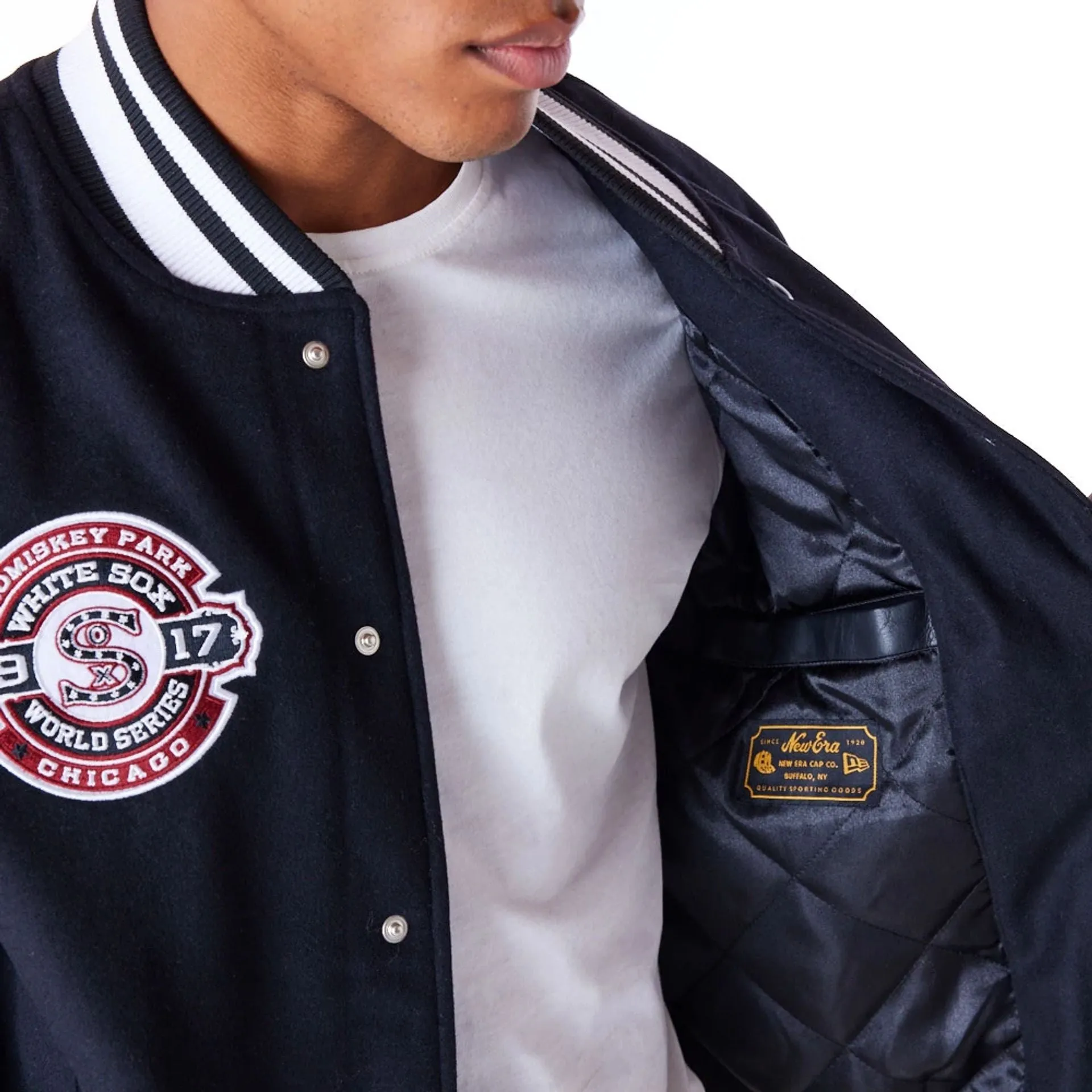 Chicago White Sox MLB Patch Black Varsity Jacket