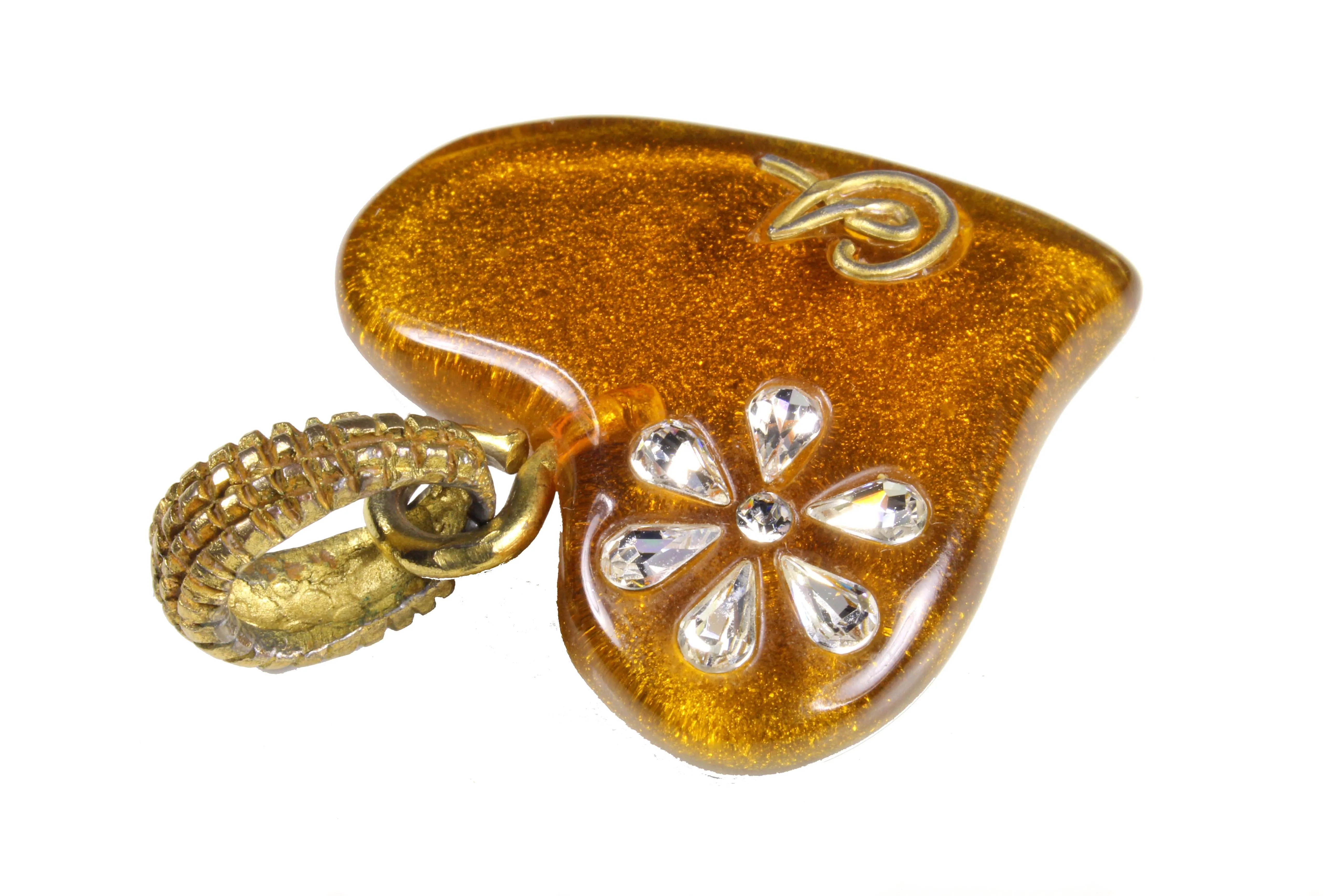 CHRISTIAN LACROIX resin heart pendant