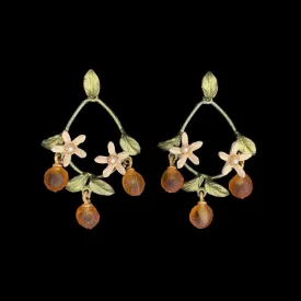 Dainty Orange Blossom Earrings - Oval Post