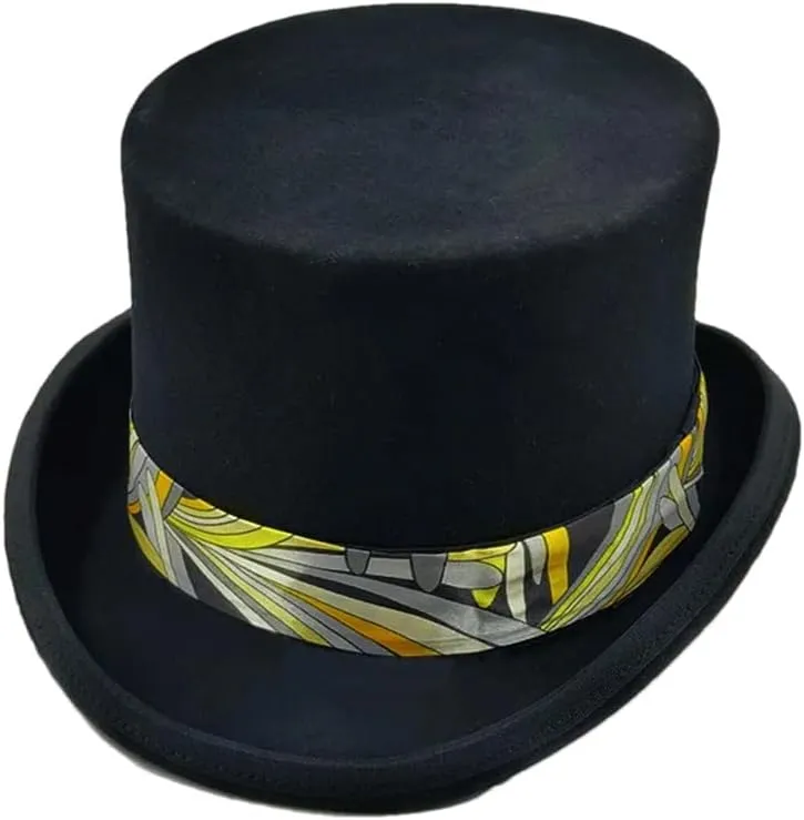Dvbfufv Men's Women Hat Men's Women Magician Hat Men's Women Performance Jazz Hats Men's Women Felt Hat